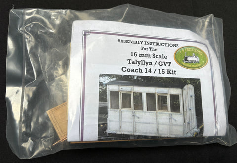 IP Engineering- 16mm scale Talyllyn/GVT Coach 14/15 Kit